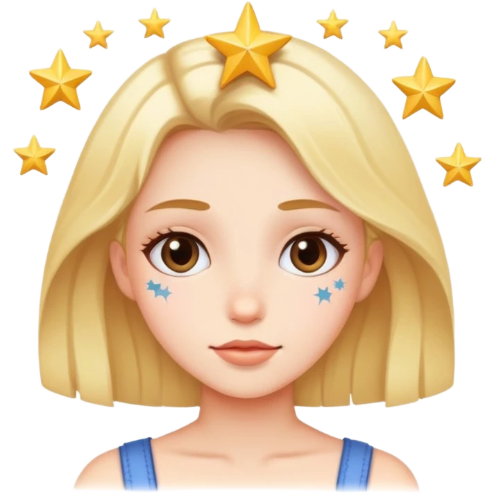 Girl with stars emoji