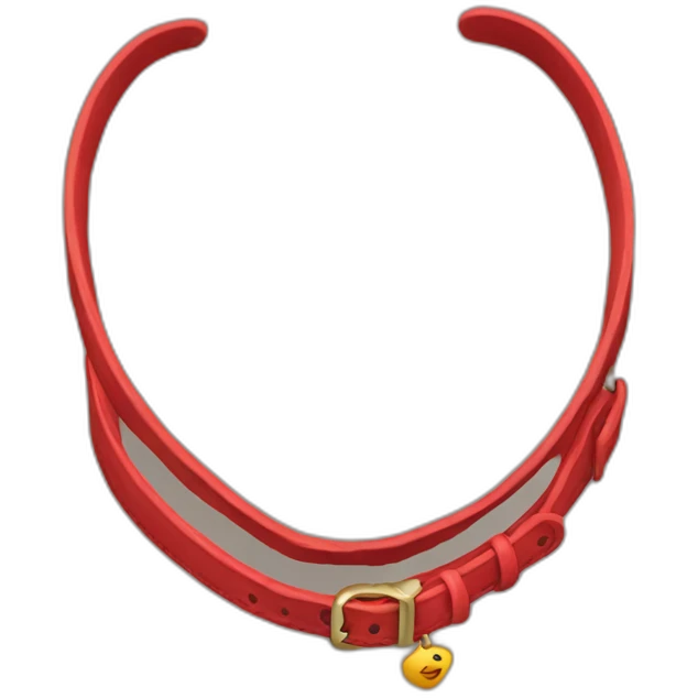 Red collar without dog emoji