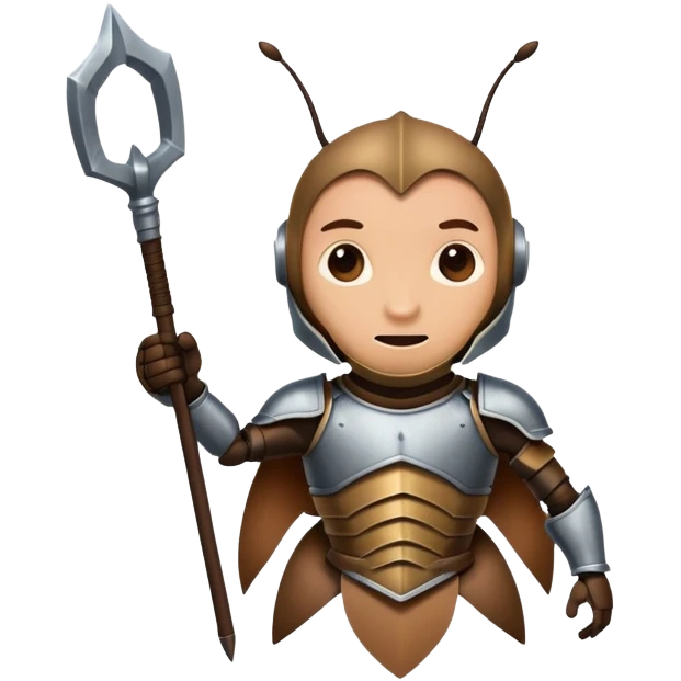 Ant wearing armor raises sign "Got STAM?" emoji