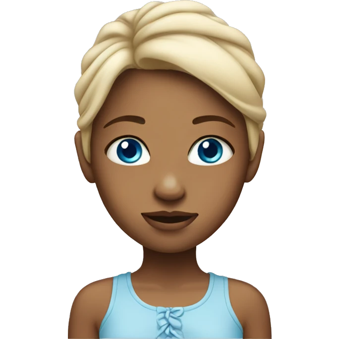 blue eyed girl without jewelry emoji