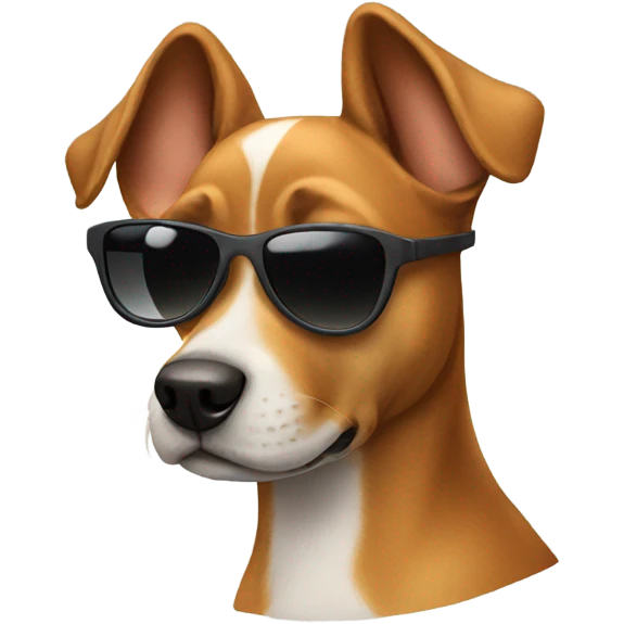 Dog with sunglasses emoji