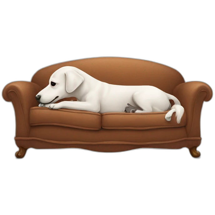 Dog humping couch emoji