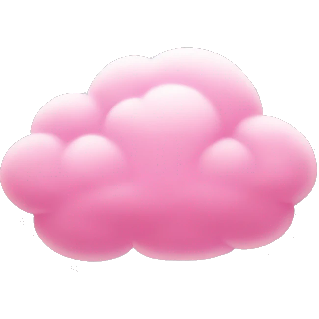 Pink cloud emoji