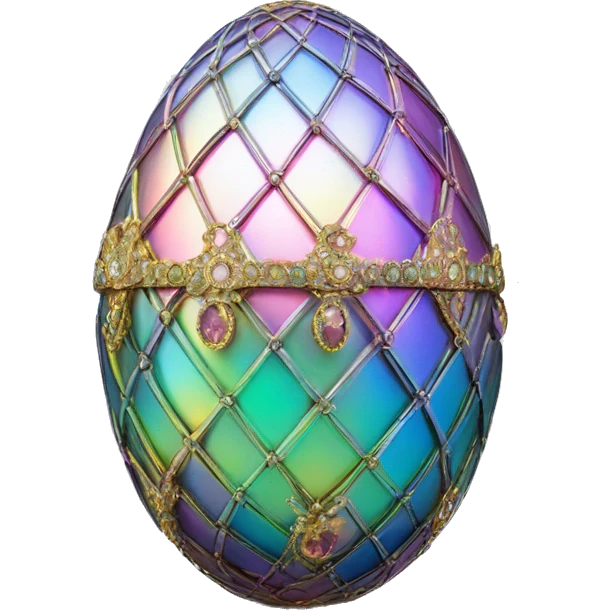 Faberge egg iridescent emoji