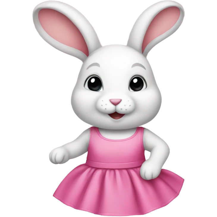 Bunny with pink dress emoji
