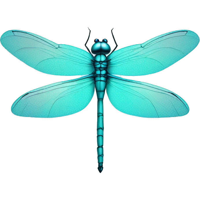 Neon aqua blue dragonfly  emoji