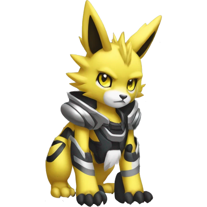 Cool Edgy Cute Metabee Renamon Zeraora Full body emoji