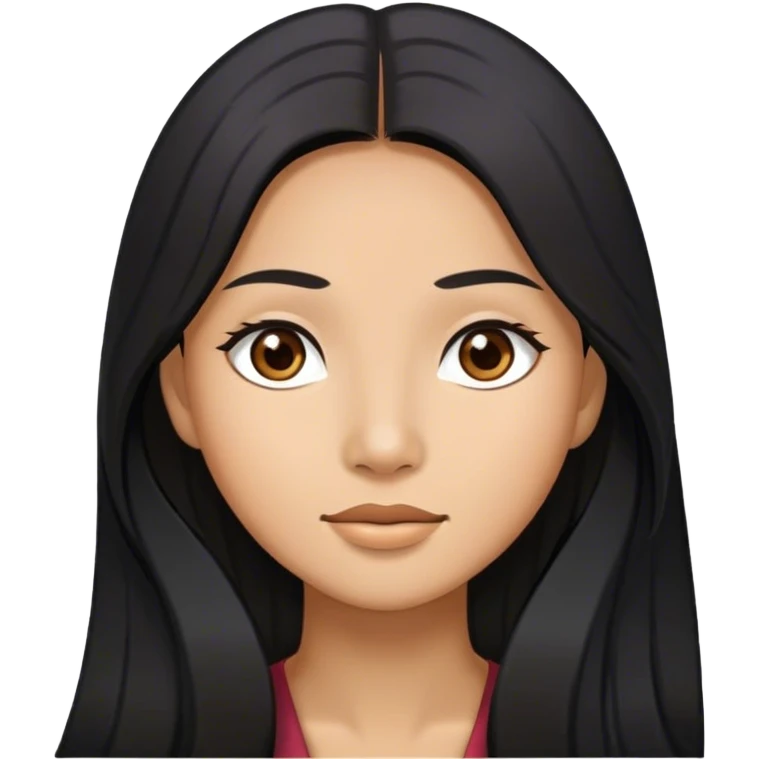 Guy with long black hair with brown hair Filipina emoji