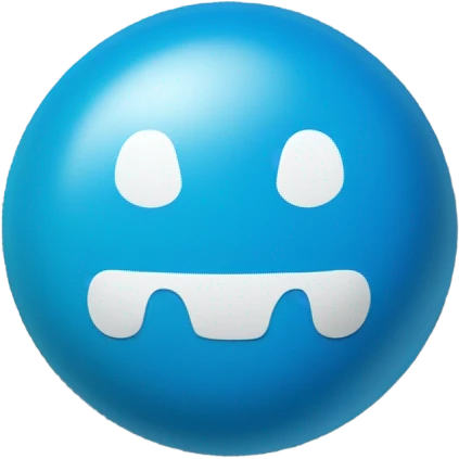 Blue m&m emoji
