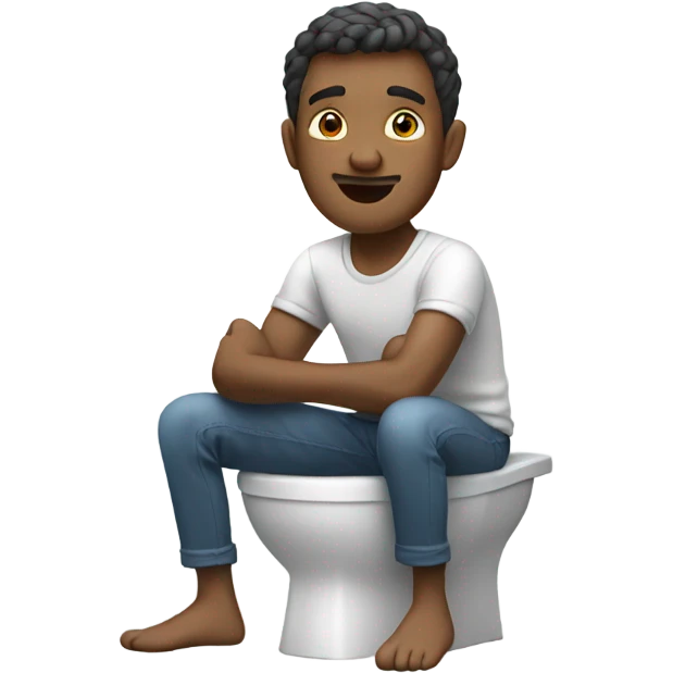 Man on toilet emoji