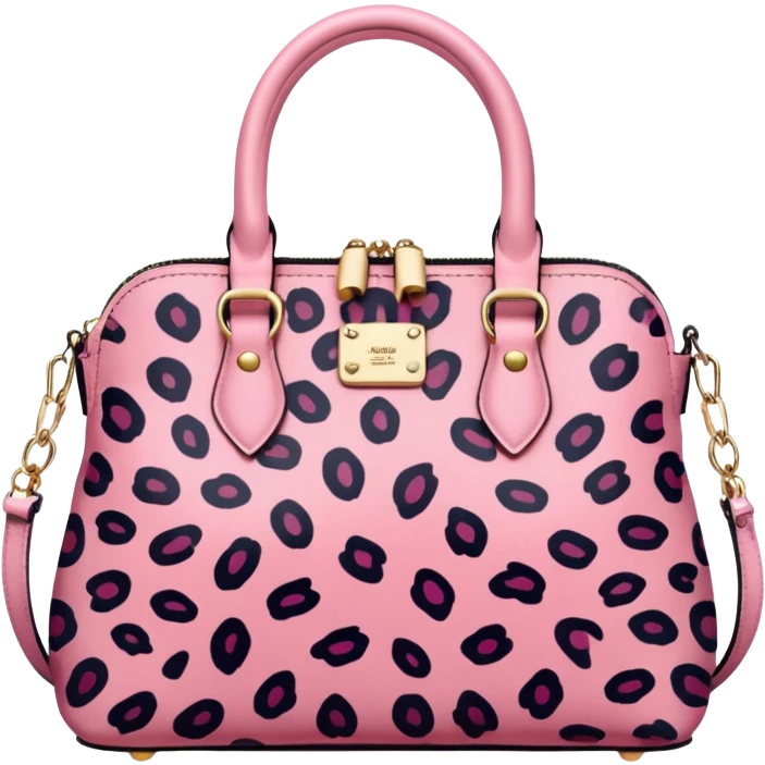 Pink leopard bag emoji