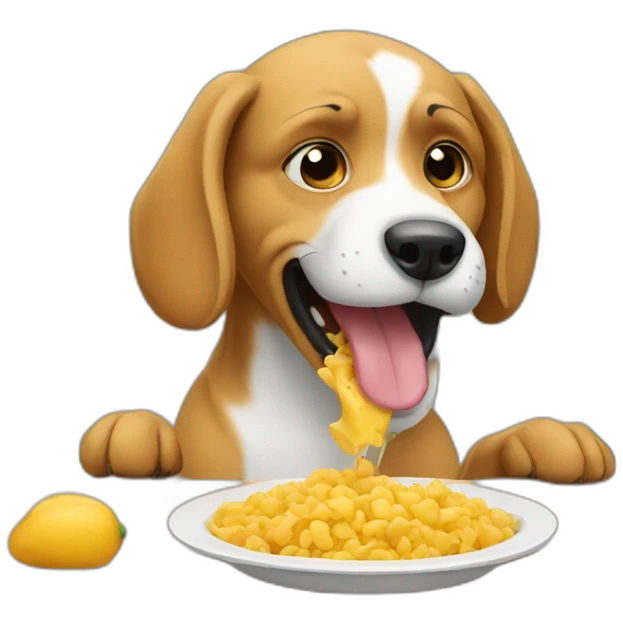 Dog eating emoji