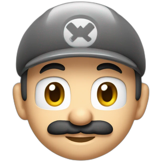 Mario avec des cœurs aux yeux emoji