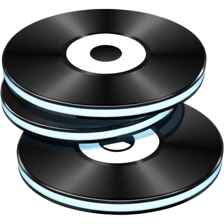 two black computer disk emoji