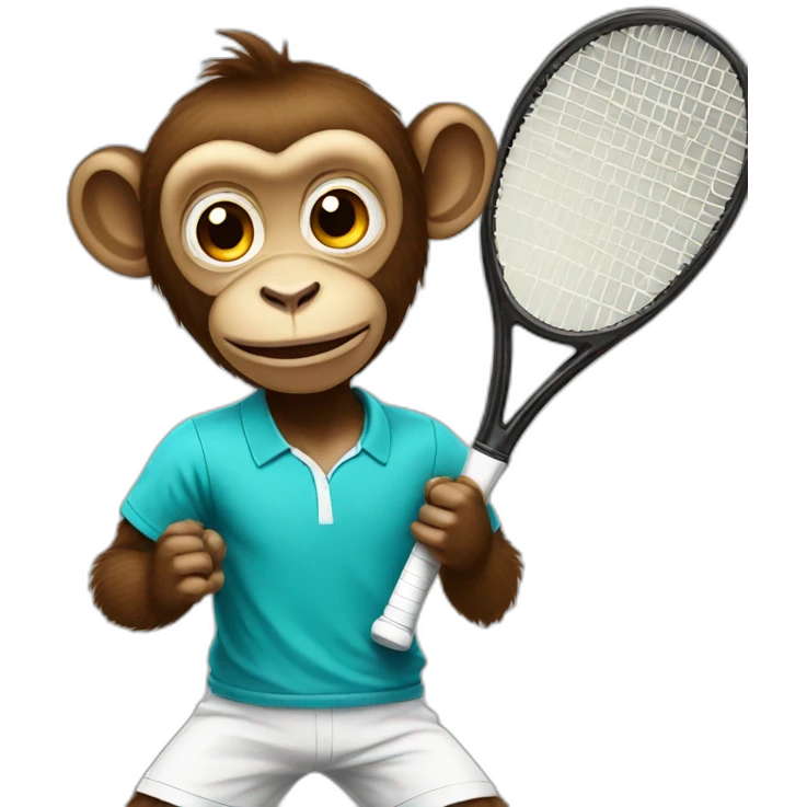 monkey playing tennis emoji