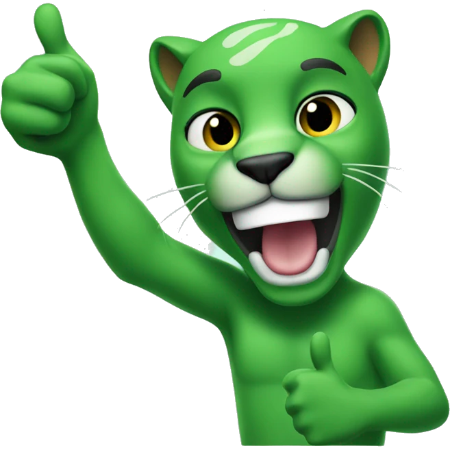 Green Panther thumbs up emoji