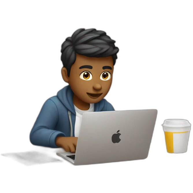 programmer-boy-working-with-macbook emoji