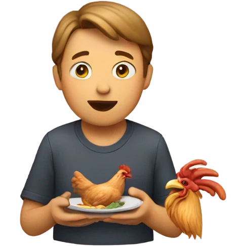  person eating chicken emoji