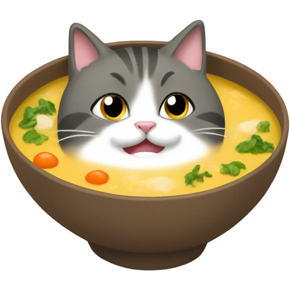 Cat in soup  emoji