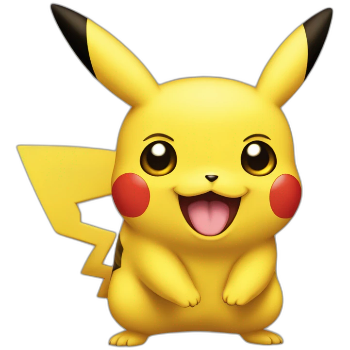 Pokémon Pikachu sticking out his tongue emoji