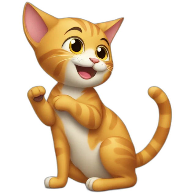 cat scraching leg emoji