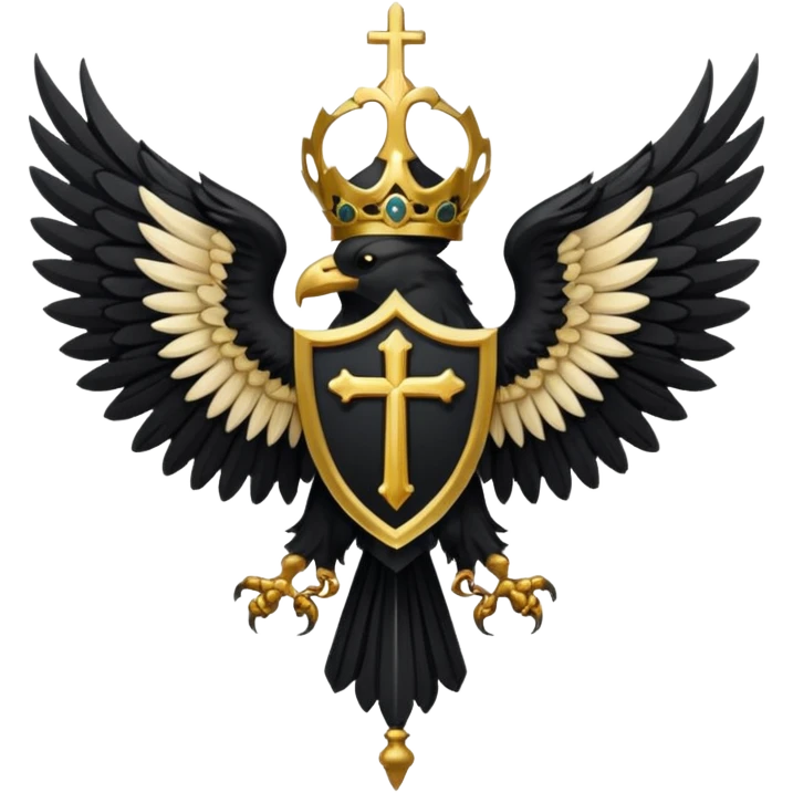 holy saint emblem with black wings lucifer emoji