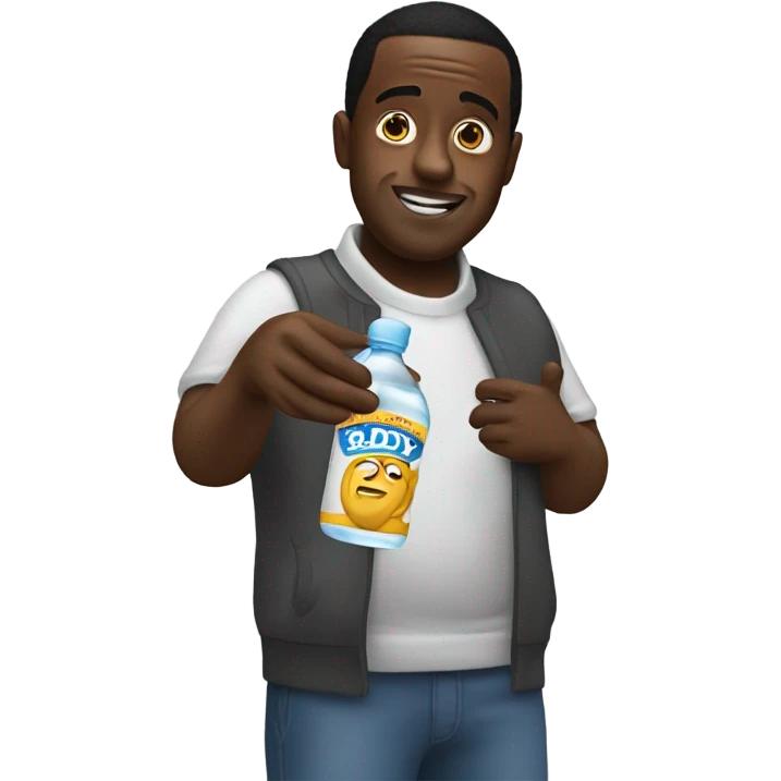 PDIDDY holding baby oil emoji