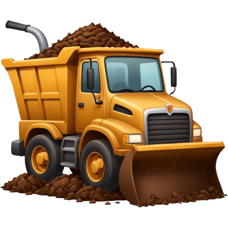 Snowplow through poop emoji