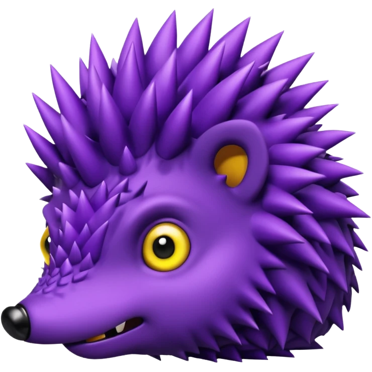 Freaky purple hedghog emoji