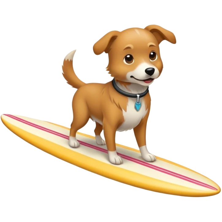 Surfing dog  emoji