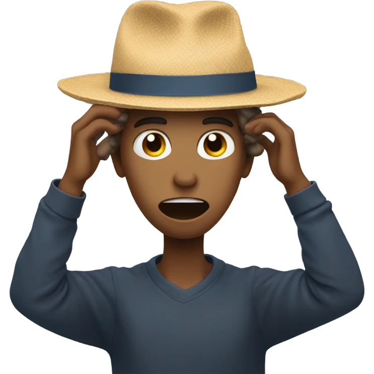 Holding on to your hat emoji