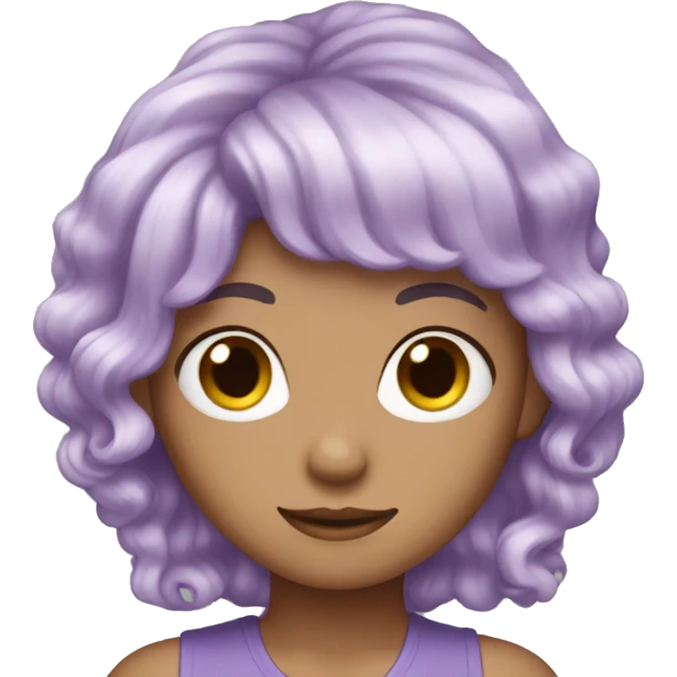 pastel purple hair emoji