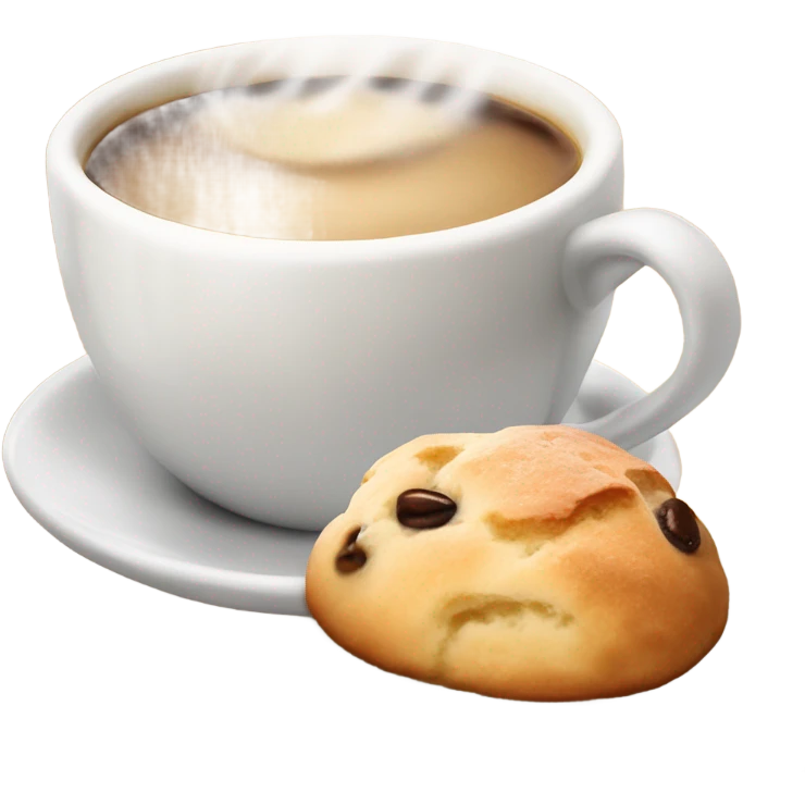 Coffee and a scone emoji