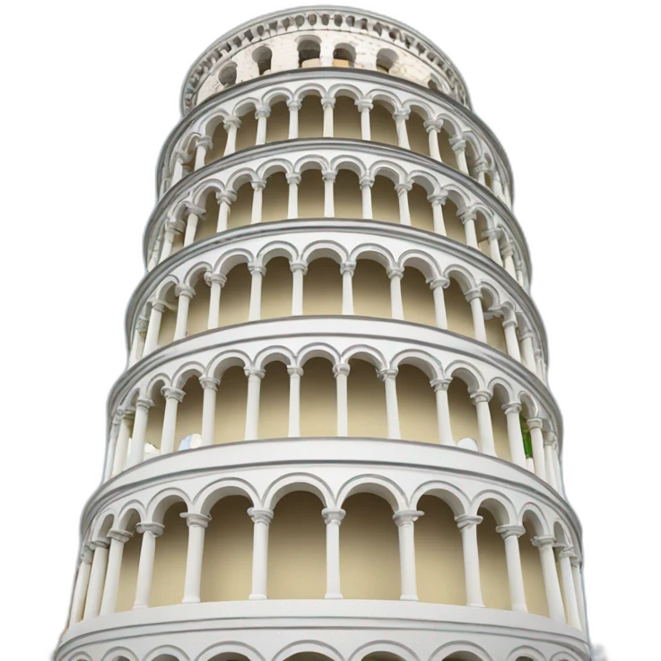 A colorful flashcard about the Leaning Tower of Pisa emoji