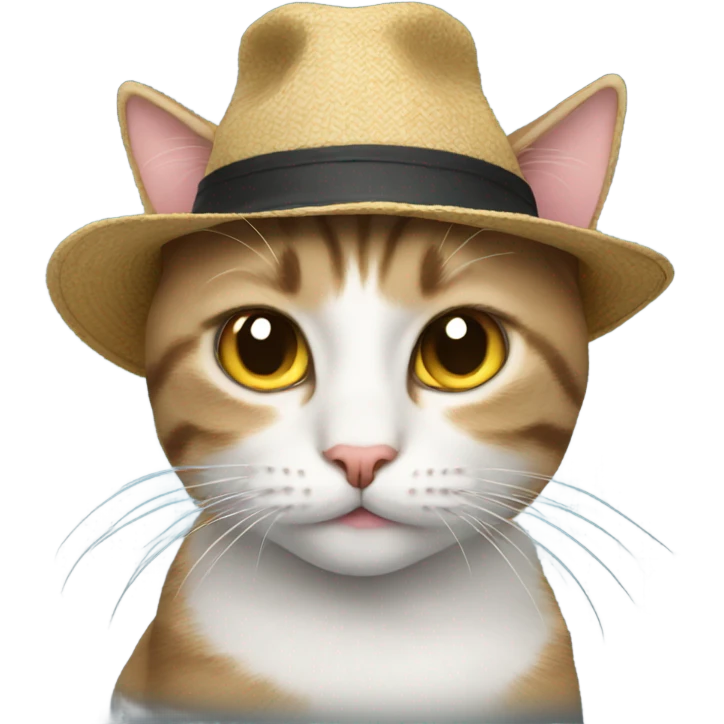 cat wearing a hat emoji