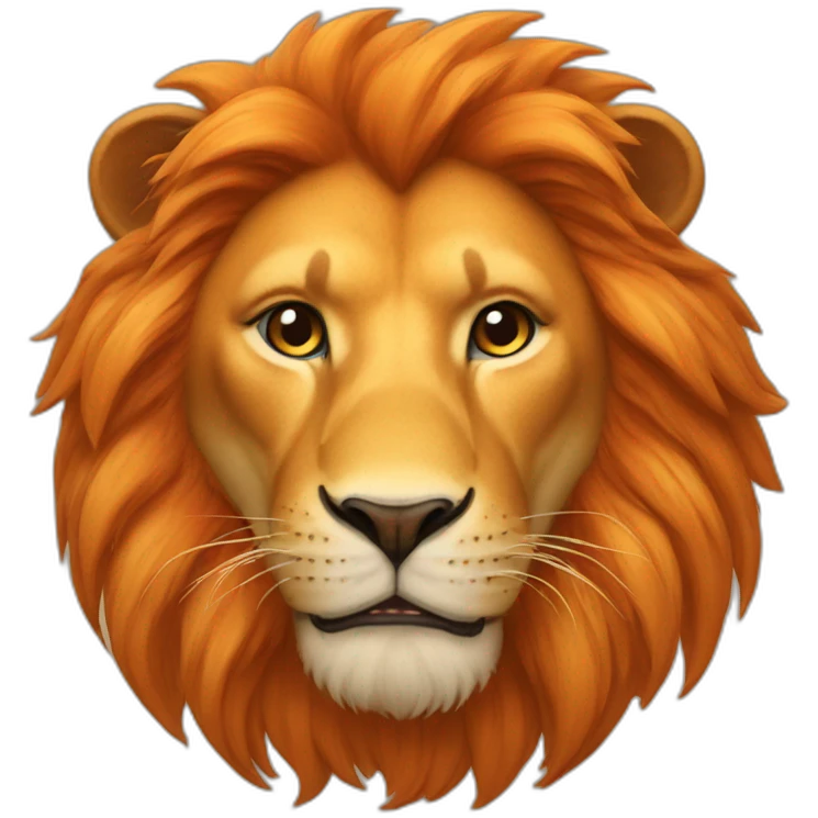 Orange lion emoji