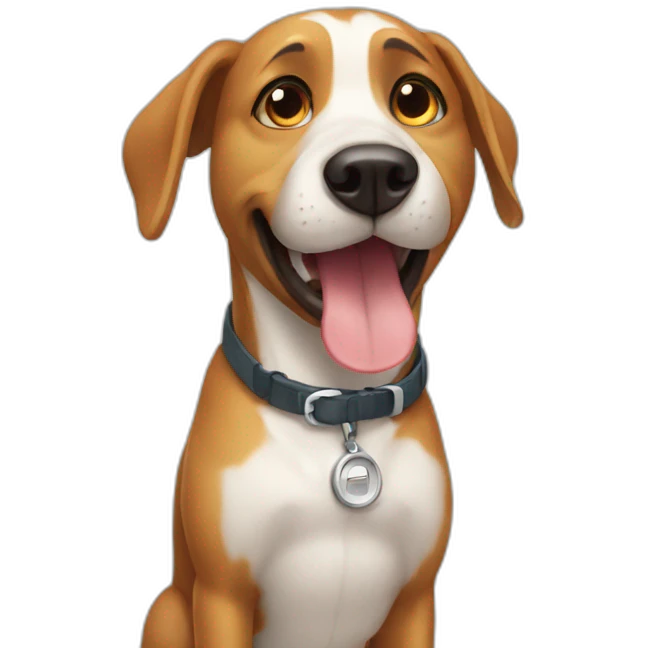 dog says hi emoji