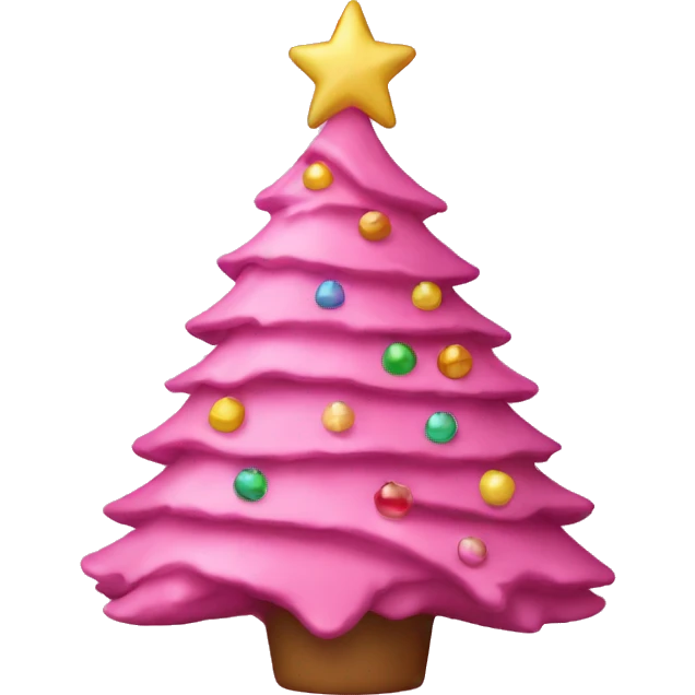 Pink Christmas Tree emoji