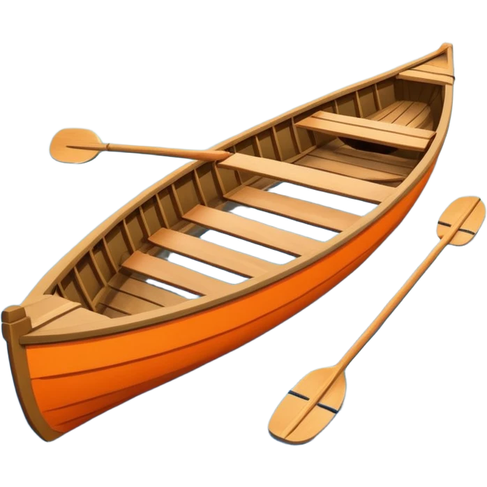 Rowing boat on sunset with pontoon in the background emoji