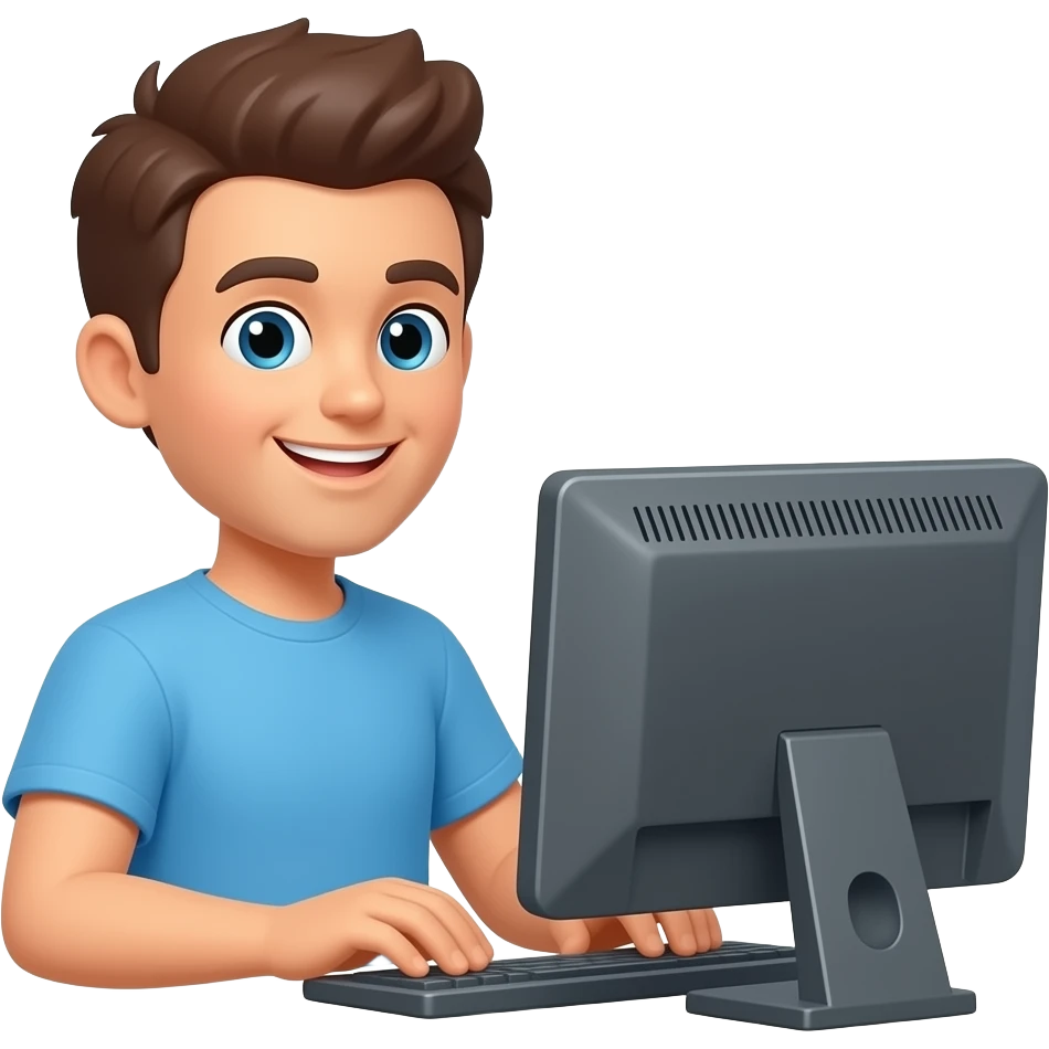 person working on a compueter emoji