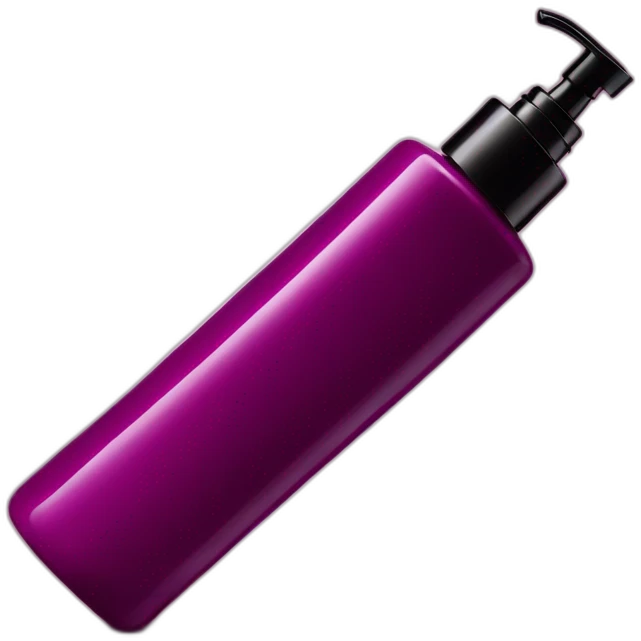 Dark magenta tall lotion bottle black slim pump no logo emoji