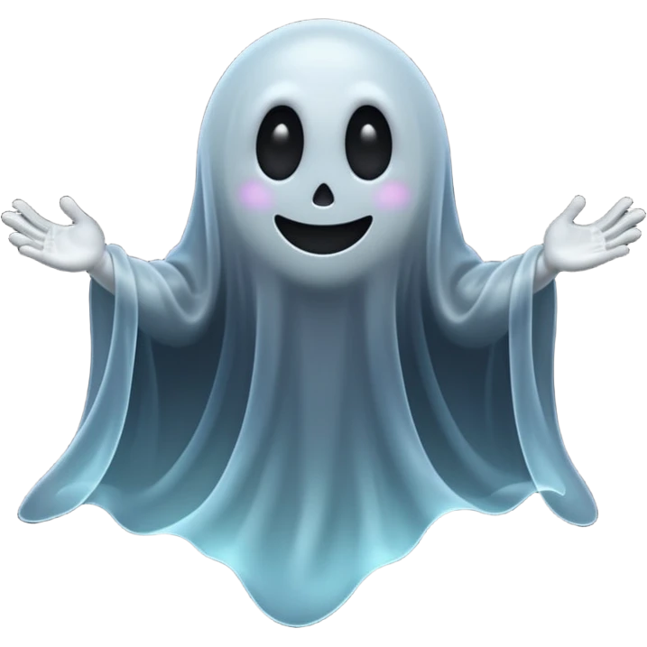 smiling black ghost emoji
