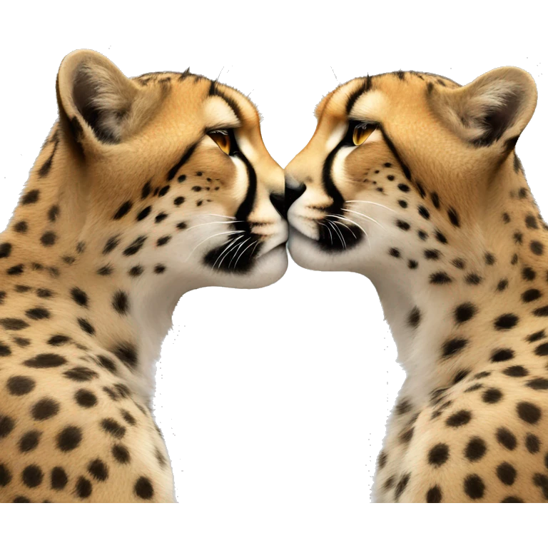 One cheetah kissing emoji