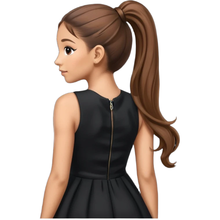  Ariana grande back view with long hair in a ponytail  emoji