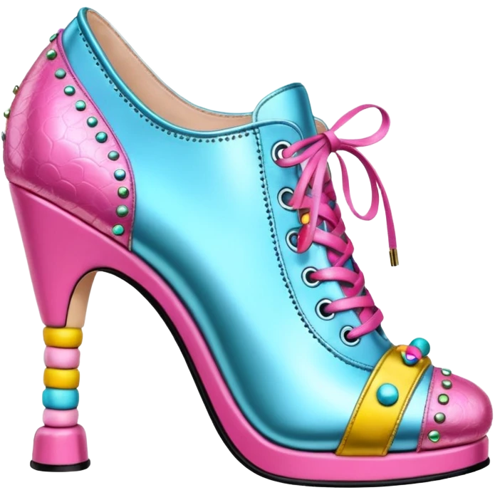 Betsey Johnson style spam can  shoe sculpture  emoji
