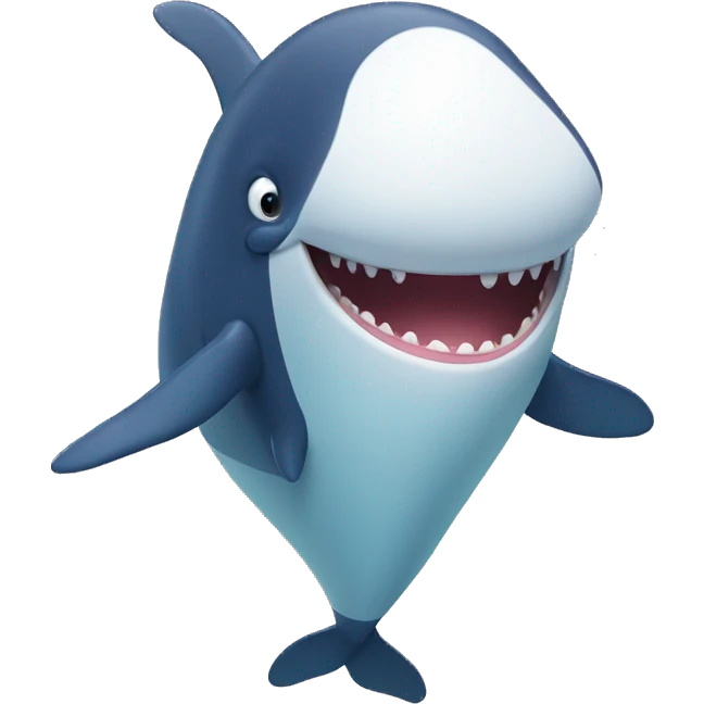 whale with large mouth emoji