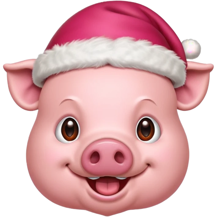 Christmas pig emoji
