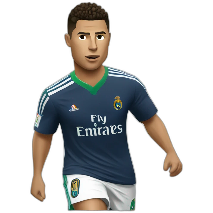 Ronaldo qui joue à la play  emoji