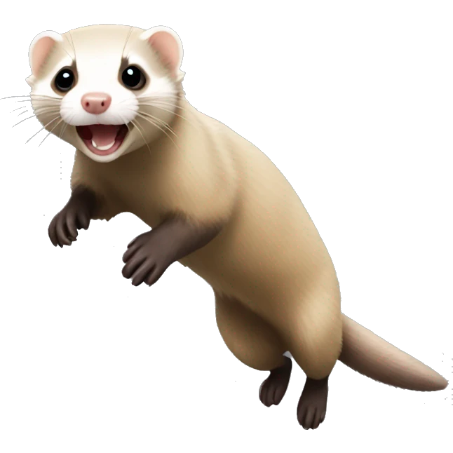 Ferret jumping emoji