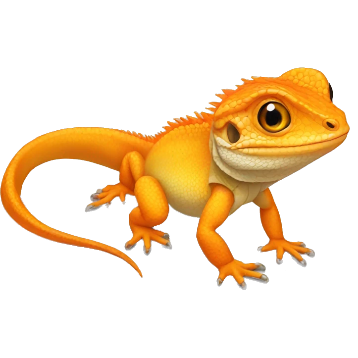 Orange bearded lizard emoji